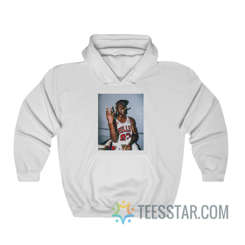 Michael Jordan Champion Cigar Hoodie