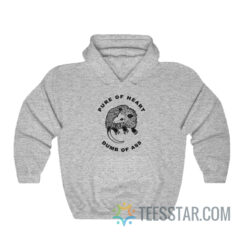 Possum Pure Of Heart Dumb Of Ass Hoodie