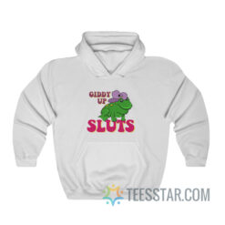 Giddy Up Sluts Cowboy Frog Hoodie