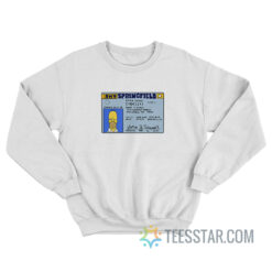 Homer J. Simpson Drivers License Sweatshirt