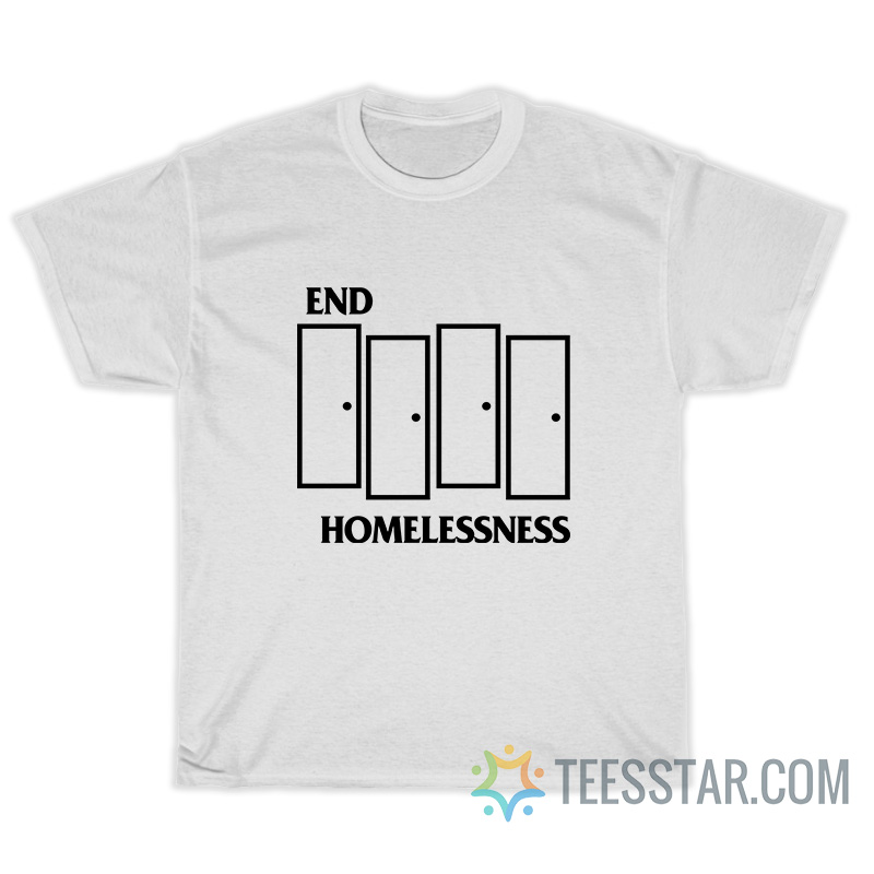 End Homelessness Black Flag Parody T-Shirt