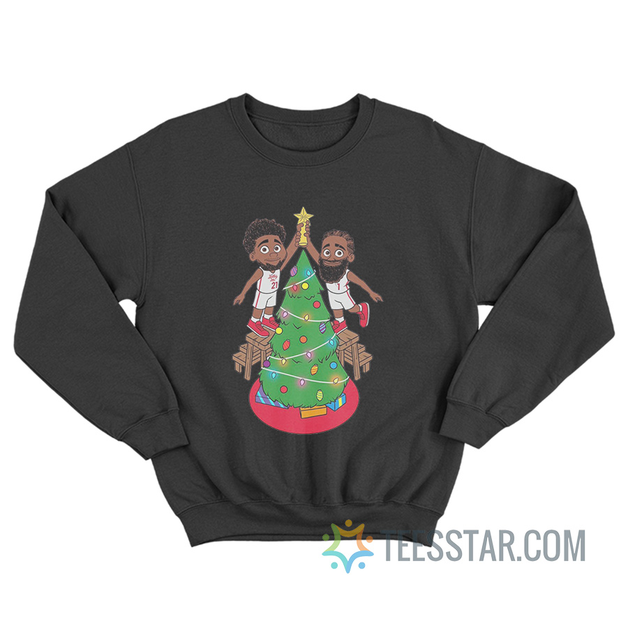 Joel Embiid And James Harden Christmas Tree Sweatshirt