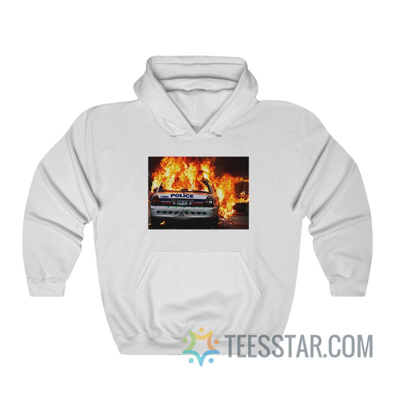 Toronto Police Car In Fire Hoodie