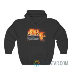 Toronto Police Car In Fire Hoodie