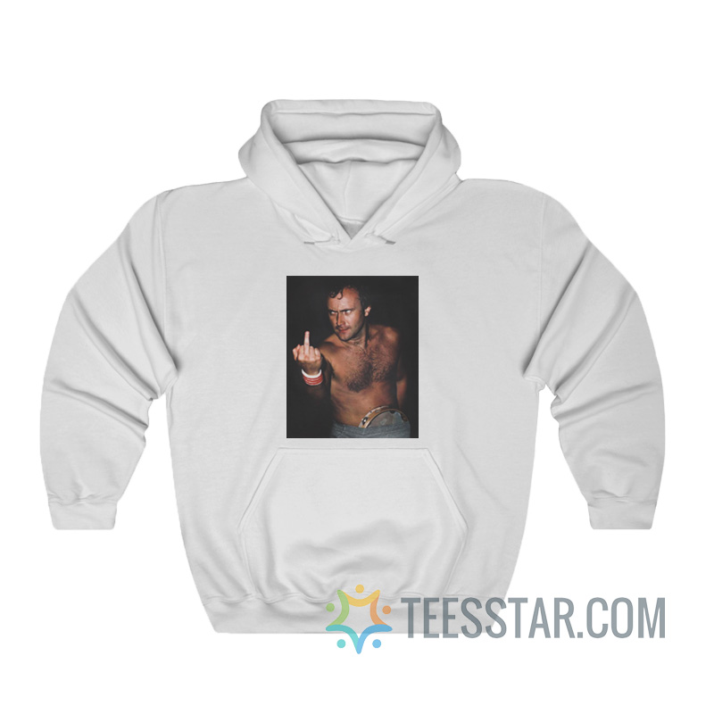 Phil Collins Middle Finger Hoodie - Image 2