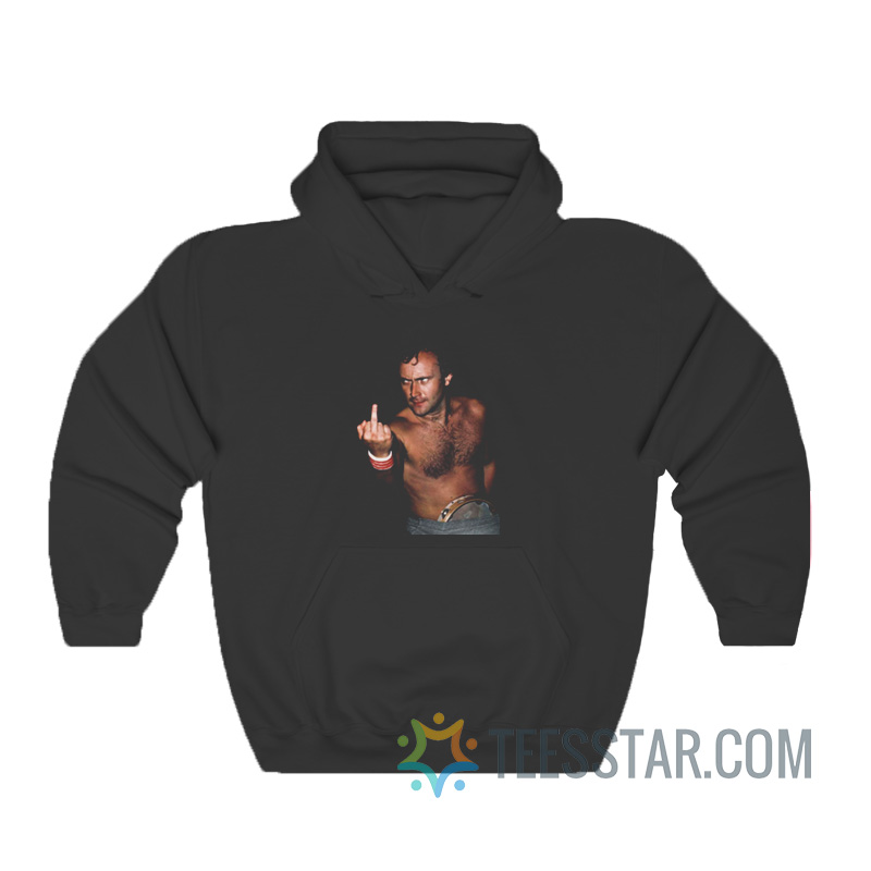 Phil Collins Middle Finger Hoodie