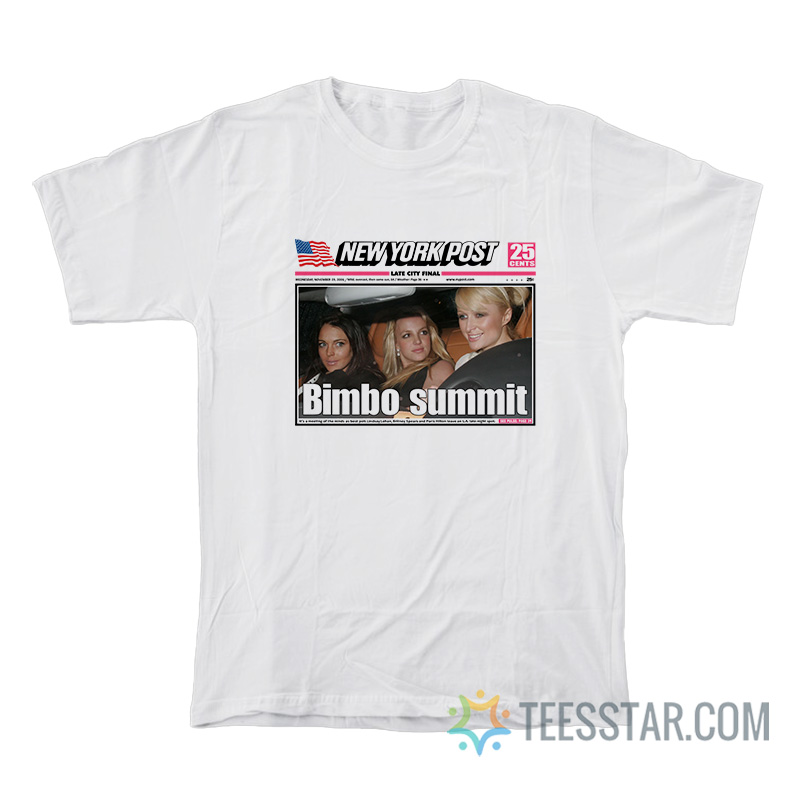 Bimbo Summit Britney Lindsay Paris New York Post T-Shirt