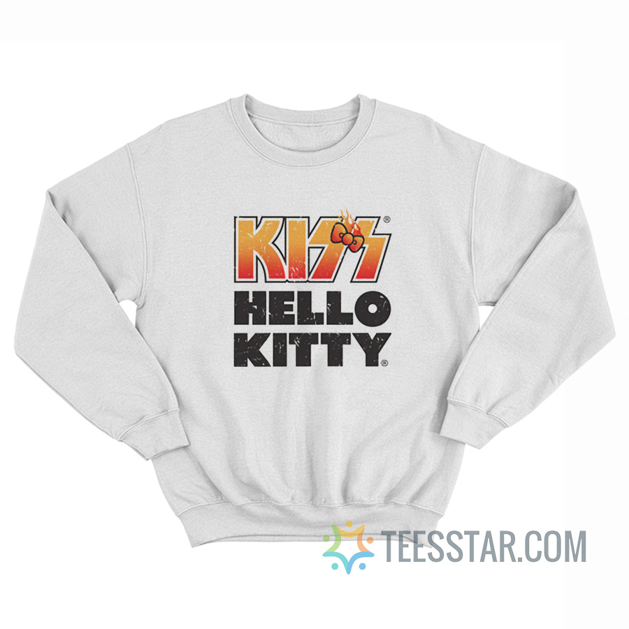 Kiss X Hello Kitty Collaboration Sweatshirt - Teesstar.com