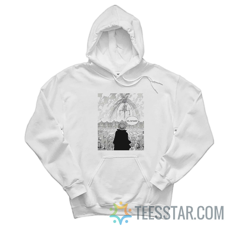 One piece x Attack On Titan Luffy Oi Brook Hoodie