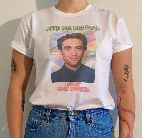 Bite Me Big Boy I Love My Vampire Boyfriend T-Shirt