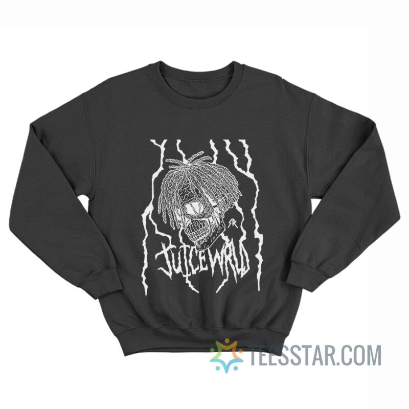 Juice Wrld Skull Black Metal Sweatshirt