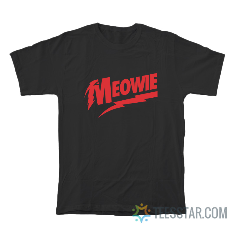 Meowie David Bowie Logo Parody T-Shirt