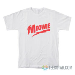 Meowie David Bowie Logo Parody T-Shirt