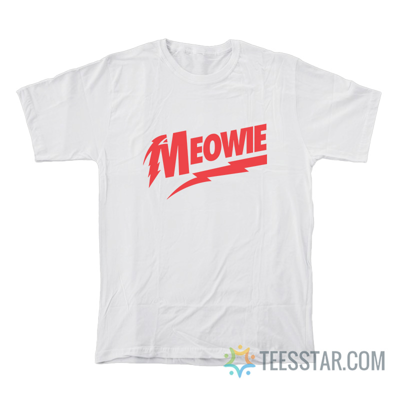 Meowie David Bowie Logo Parody T-Shirt