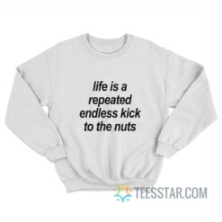 Life Is A Repeated Endless Kick To The Nuts Sweatshirt