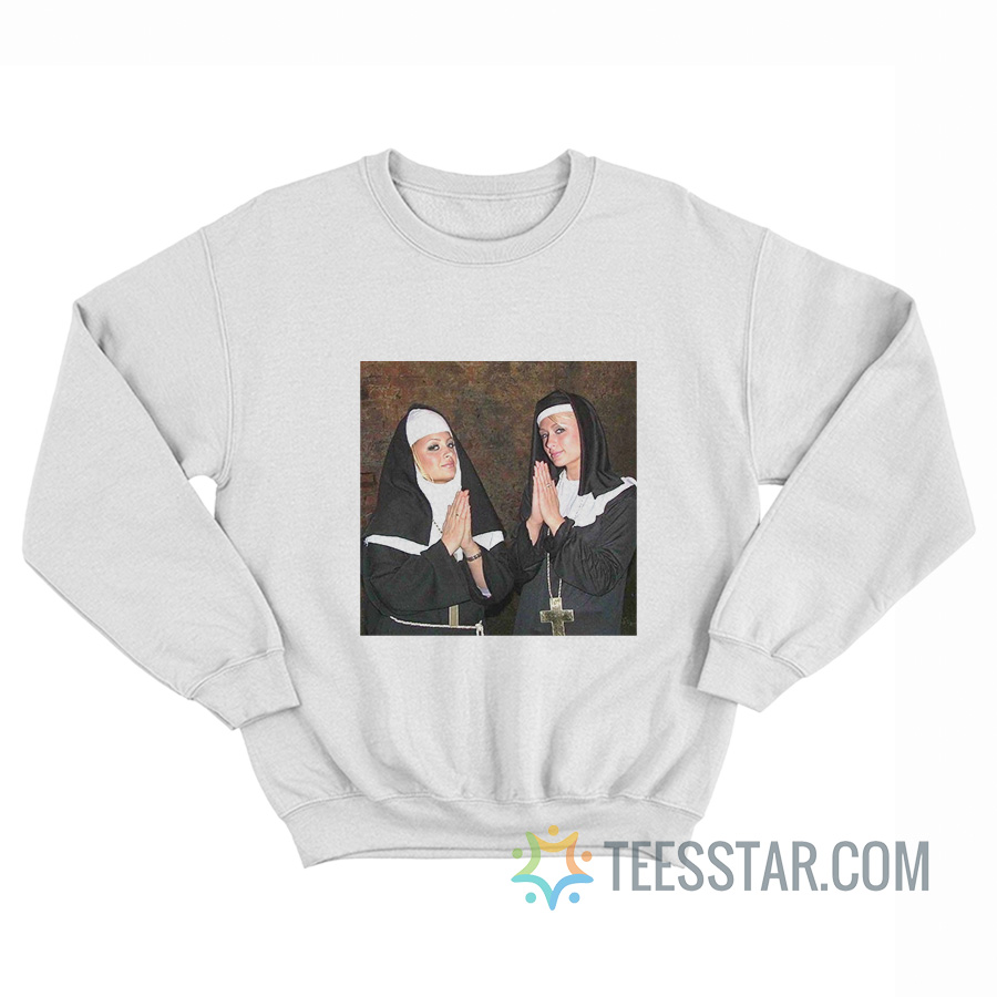 Paris Hilton And Nicole Richie Nuns Sweatshirt