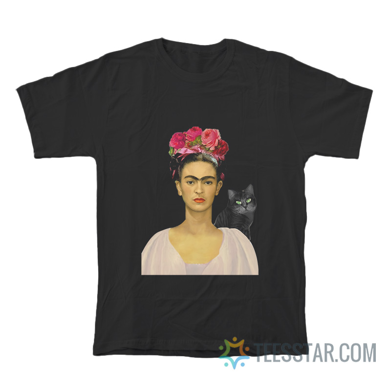 Frida Kahlo Black Cat T-Shirt