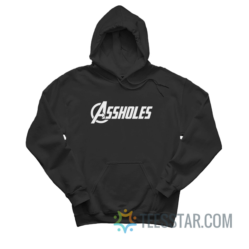Assholes Avengers Logo Parody Hoodie
