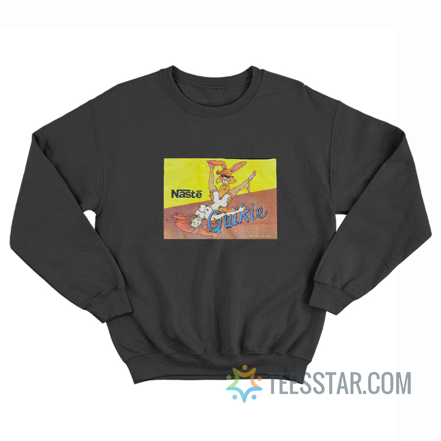 Vintage Naste Quikie Nestle Nesquik Parody Sweatshirt