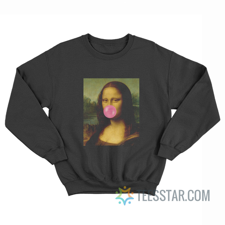 Mona Lisa With Bubble Gum Sweatshirt