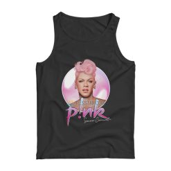 Vintage Pink Singer Summer Carnival Tank Top