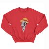 Straw Hat Microphone Luffy One Piece Red Sweatshirt