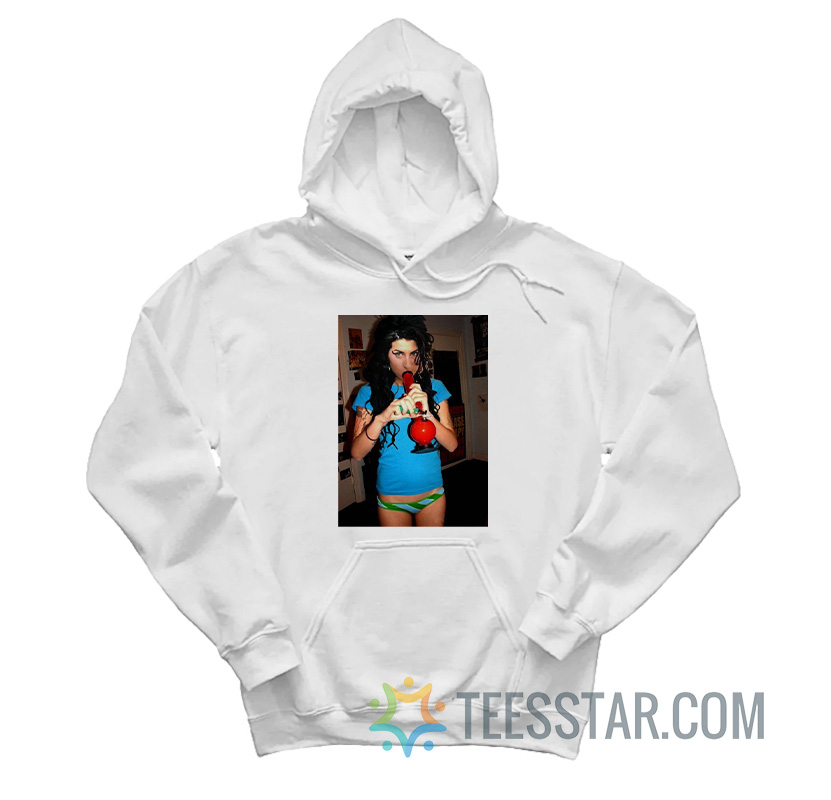 Amy Winehouse Smoking Bong Hoodie