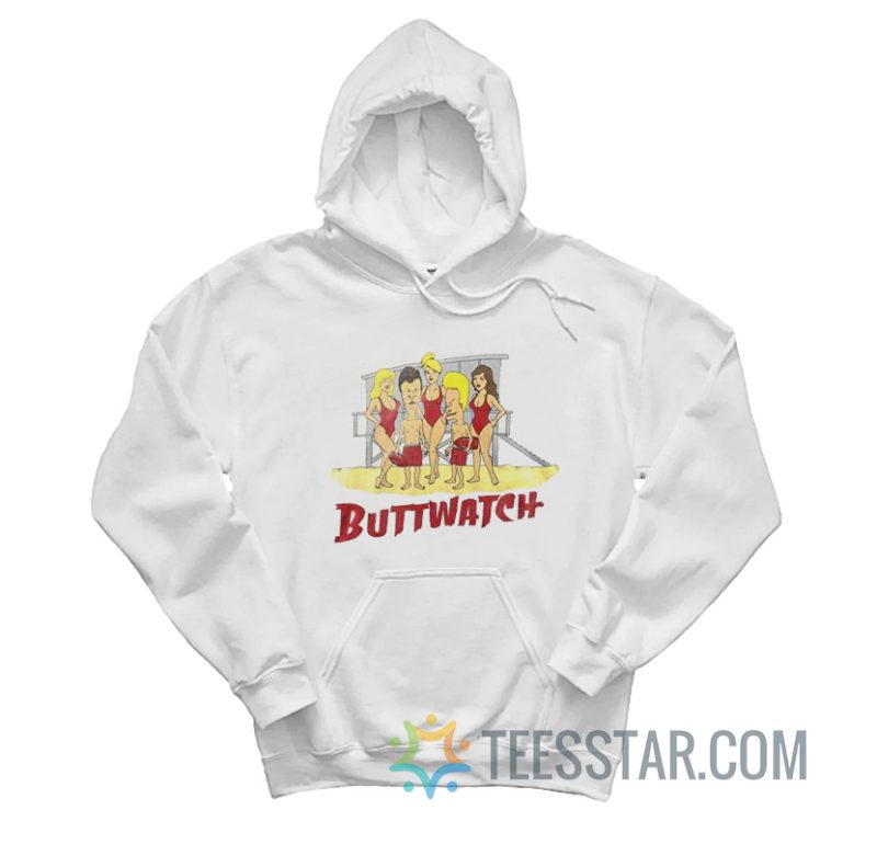 Baywatch Beavis Buttwatch Parody Hoodie