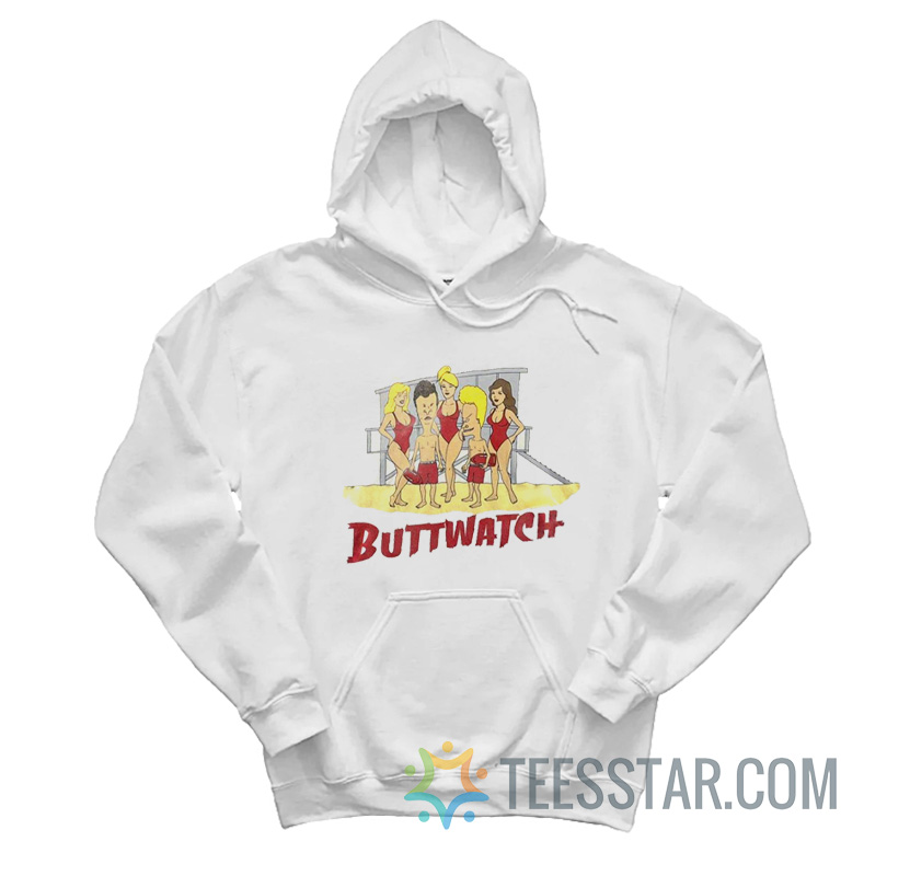 Baywatch Beavis Buttwatch Parody Hoodie