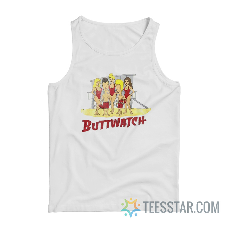 Baywatch Beavis Buttwatch Parody Tank Top