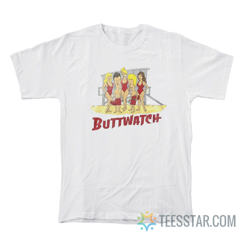 Baywatch Beavis Buttwatch Parody T-Shirt