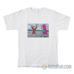 Curious George Vs Barney Godzilla Vs Kong T-Shirt