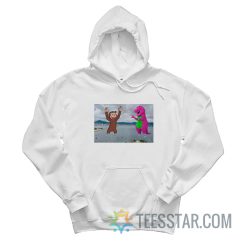 Curious George Vs Barney Godzilla Vs Kong Hoodie