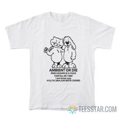 Ambient Or Die Percussion Is A Fuck Chill Em All 1989 I Am Brian Eno Note Chord T-Shirt