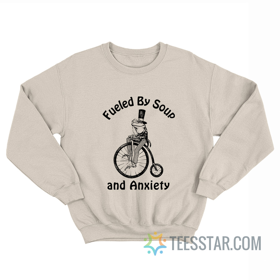 Frog Fueled By Soup And Anxiety Sweatshirt