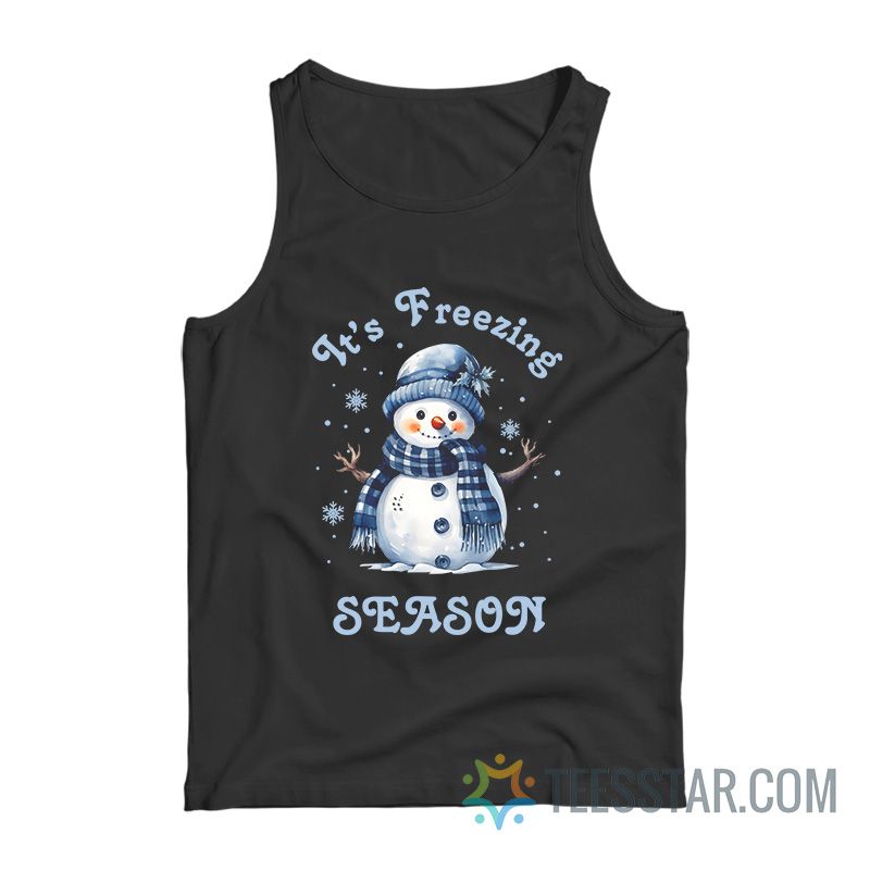 Snowman It's Freezing Season Tank Top