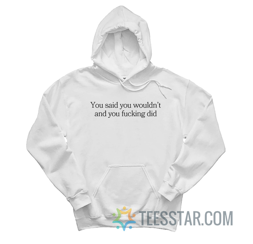 You Said You Wouldn’t And You Fucking Did Hoodie