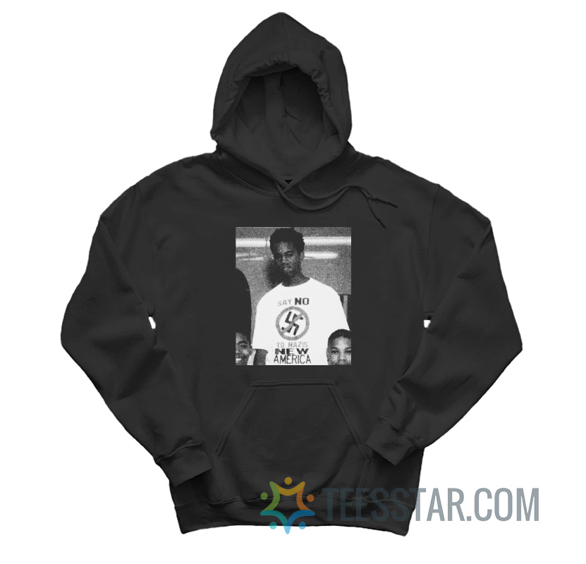 Young Kanye Wearing Say No To Nazis Hoodie