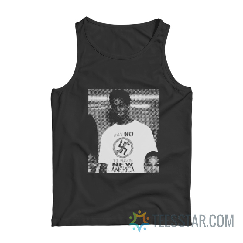 Young Kanye Wearing Say No To Nazis Tank Top