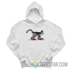 Vintage B Kliban Cat Wearing Red Shoes Hoodie