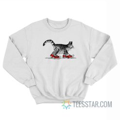 Vintage B Kliban Cat Wearing Red Shoes Sweatshirt