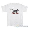 Vintage B Kliban Cat Wearing Red Shoes T-Shirt