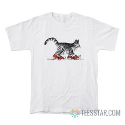 Vintage B Kliban Cat Wearing Red Shoes T-Shirt