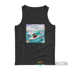 Dog Surfing With Unicorn Tank Top