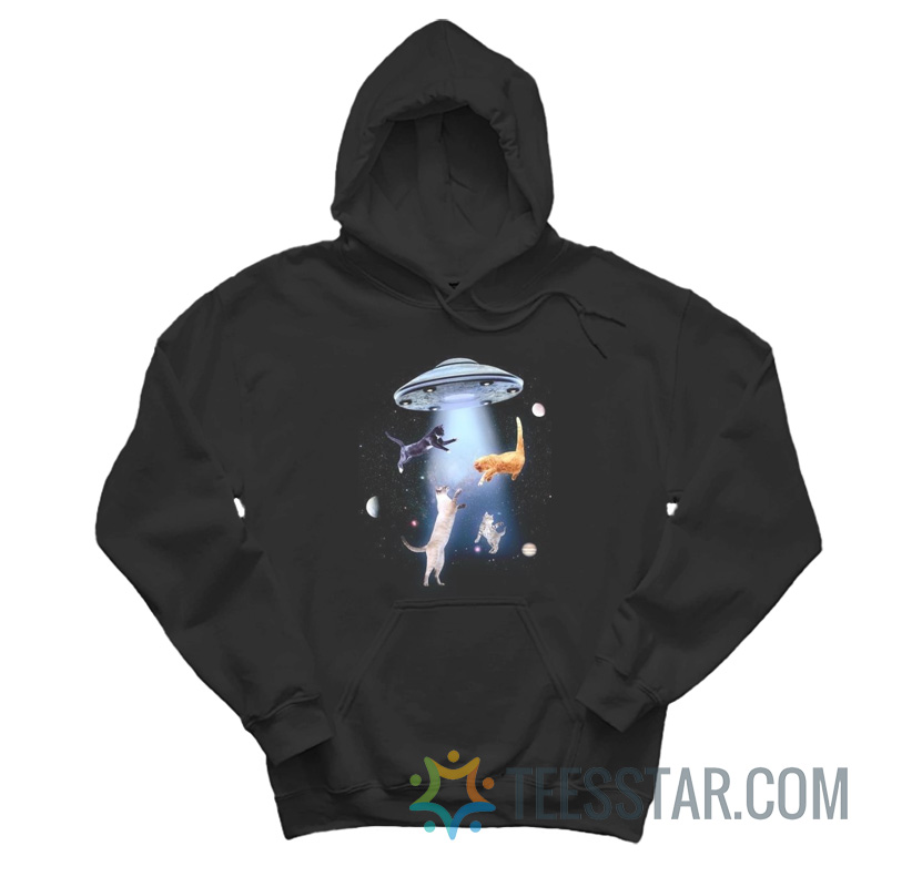 Cats Abduction UFO Hoodie