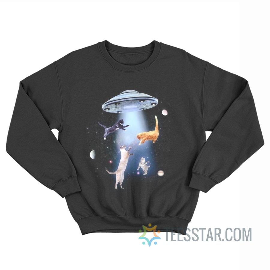 Cats Abduction UFO Sweatshirt