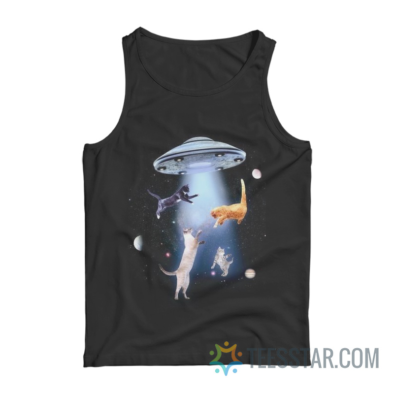Cats Abduction UFO Tank Top