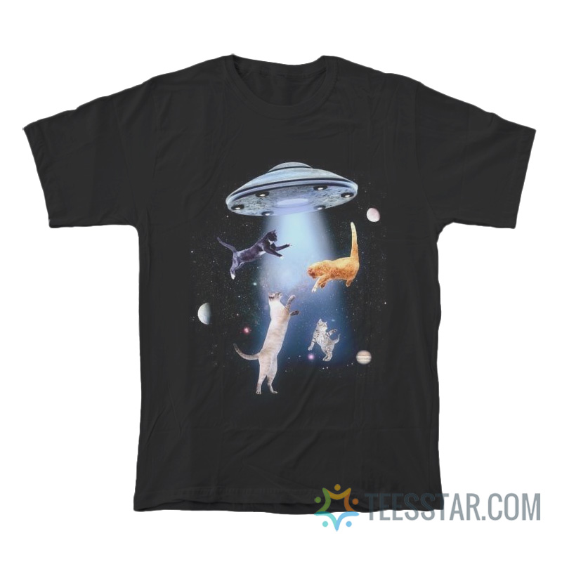 Cats Abduction UFO T-Shirt