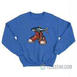 Fish Wearing Shoes Meme Sweatshirt