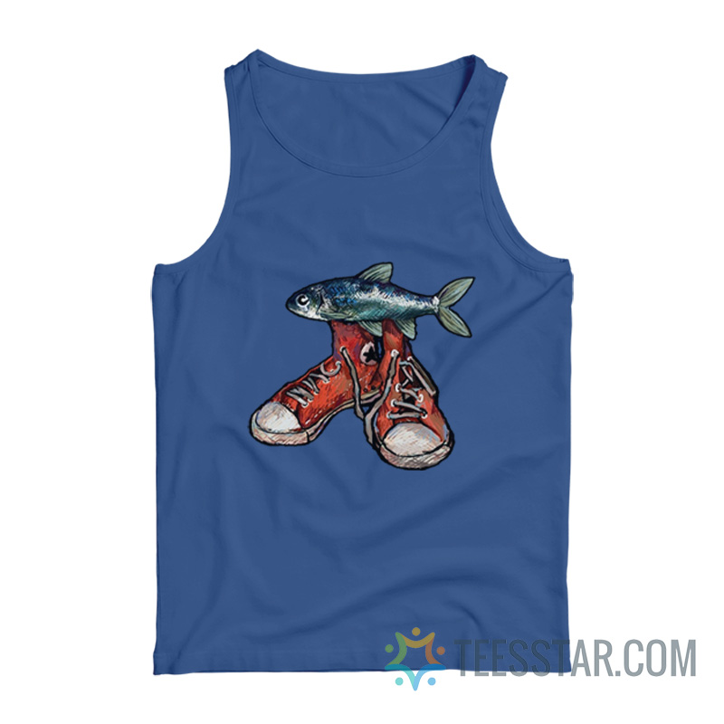 Fish Wearing Shoes Meme Tank Top